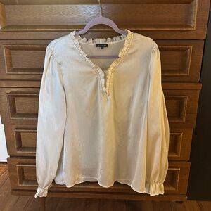 Cream Ruffled Blouse
